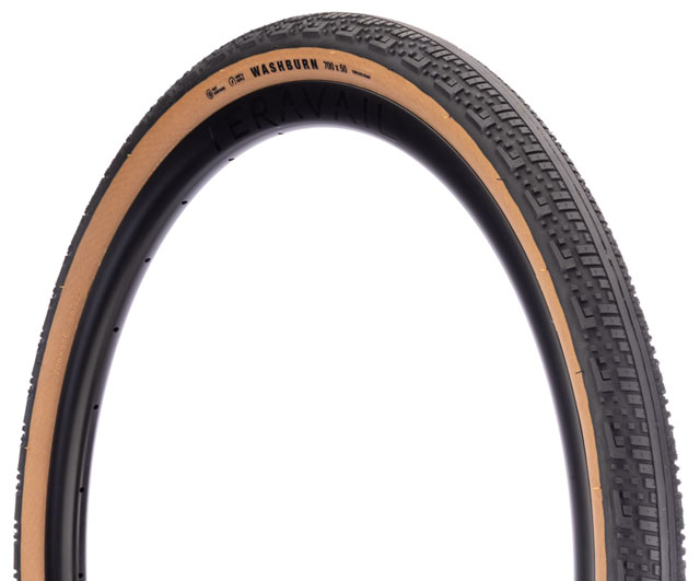Teravail Washburn Tire - 700 x 50, Tubeless, Folding, Tan, Light and Supple, Fast Compound