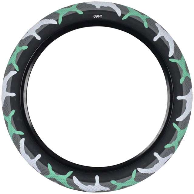 Cult X Vans Tire - 18 x 2.2, Clincher, Wire, Teal Camo/Black