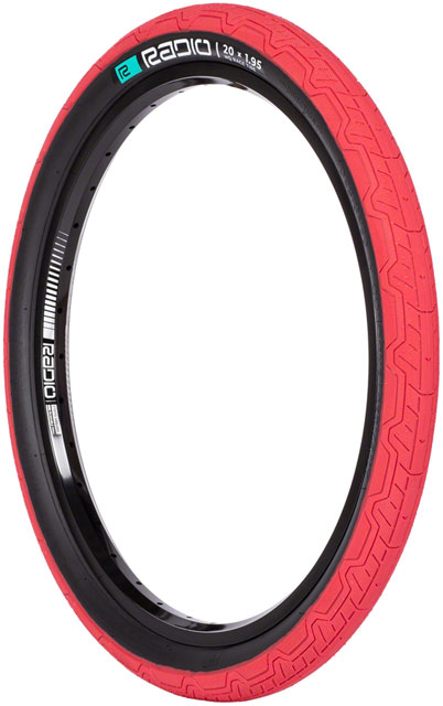 Radio Raceline Oxygen Tire - 20 x 1.95, Clincher, Folding, Red/Black, 120 TPI