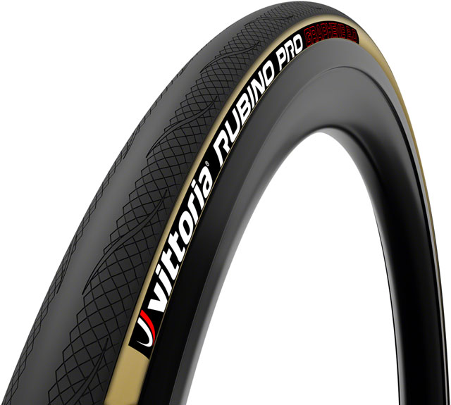 Vittoria Rubino Pro Tire - 700 x 25, Clincher, Folding, Black/Tan, G2.0