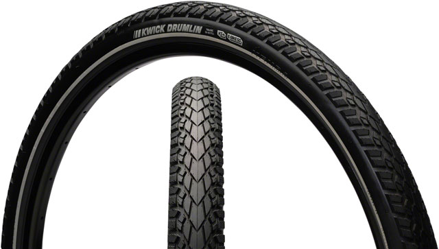 Kenda Kwick Drumlin Tire - 700 x 45, Clincher, Wire, Black/Reflective, K-Shield, SRC, E-50