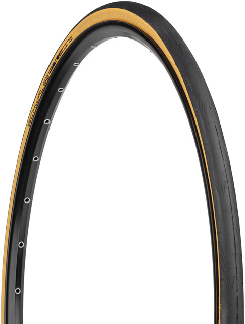 Schwalbe One Tire - 700 x 25, Clincher, Folding, Black/Tan, Performance Line, RaceGuard, Addix