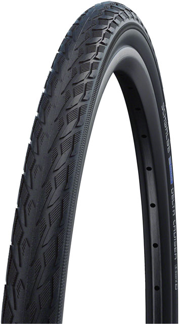 Schwalbe Delta Cruiser Plus Tire - 700 x 28, Clincher, Wire, Black/Reflective, Active Line, PunctureGuard, Green Compound, E-25