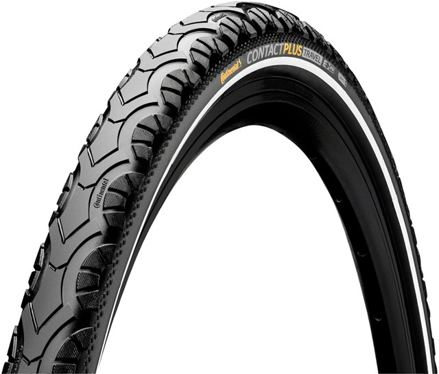 Continental Contact Plus Travel Tire - 26 x 2.00, Clincher, Wire, Black/Reflex, SafetyPlus Breaker, E25