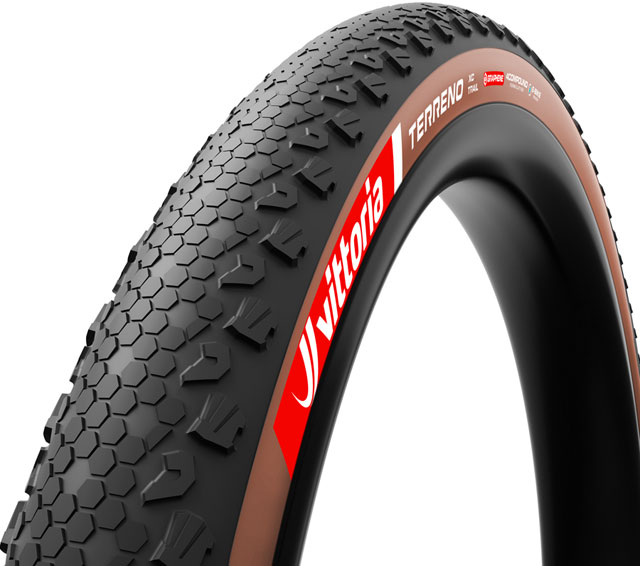 Vittoria Terreno XC Trail Tire - 29 x 2.40, Tubeless, Folding, Black/Brown, 4C Graphene
