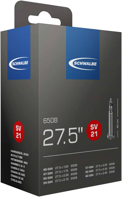 Schwalbe Standard Tube - 27.5 x 1.5 - 2.4, 40mm Presta Valve