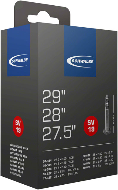 Schwalbe Standard Tube - 27.5 x 2.1 - 2.4, 40mm Presta Valve