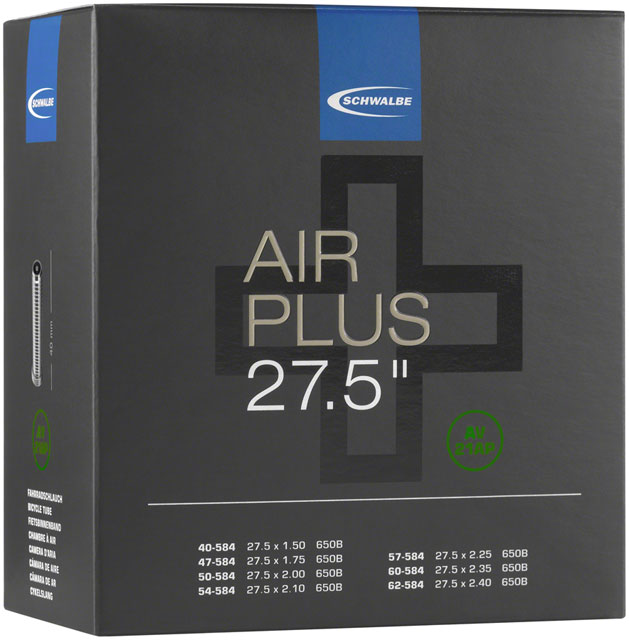 Schwalbe Air Plus Tube - 27.5 x 1.5 - 2.4, 40mm Schrader Valve