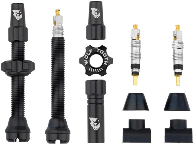 Wolf Tooth Tubeless Valve Stem Kit - 44 mm, Black