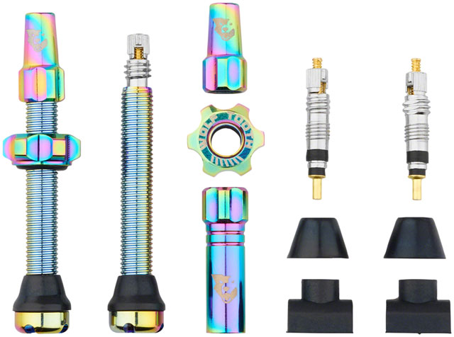 Wolf Tooth Tubeless Valve Stem Kit - 44 mm, Rainbow