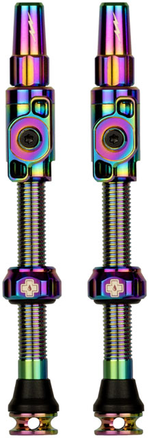 Muc-Off Big Bore Lite Tubeless Valve Stems - Large, 45mm, -Iridescent