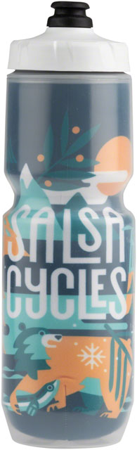 Salsa Tundra Buds Purist Insulated Water Bottle - Indigo, White, Yellow, Teal, Green, 23oz