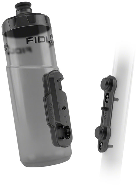 Fidlock TWIST Water Bottle Cage Set - Bike Base Mount, Bolt-On, 600ml, Smoke