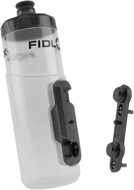 Fidlock TWIST Water Bottle Cage Set - Bike Base Mount, Bolt-On, 600ml, Clear