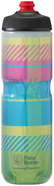 Polar Breakaway Insulated Tartan Water Bottle - Green/Blue, 24oz