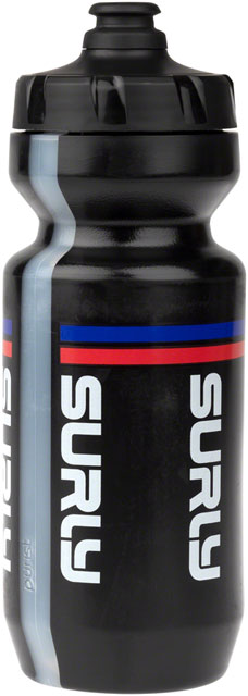 Surly Intergalactic Purist Non-Insulated Water Bottle - Black/Red/Blue, 22 oz