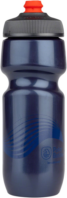 Polar Bottles Breakaway Wave Water Bottle - Navy Blue, 24oz