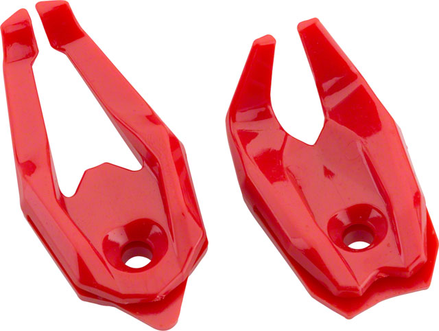 XLAB Raptor Talons Water Bottle Cage End Pieces: Red, Pair