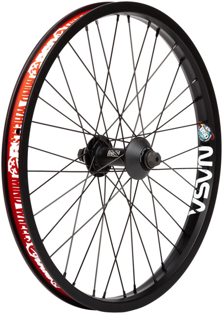 BSD Mind Front Street Pro Front Wheel - 20", 3/8" x 100, Rim Brake, Black, 36H
