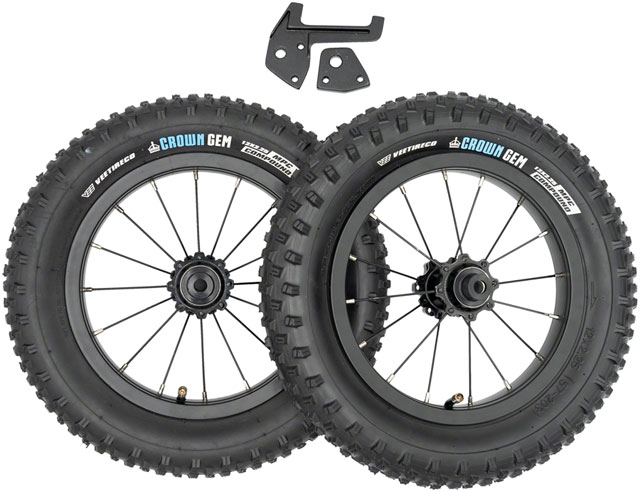 Kids Ride Shotgun Dirt Hero 12" Wheel Set - Rear Disc, Tires/Tubes Included, Pair