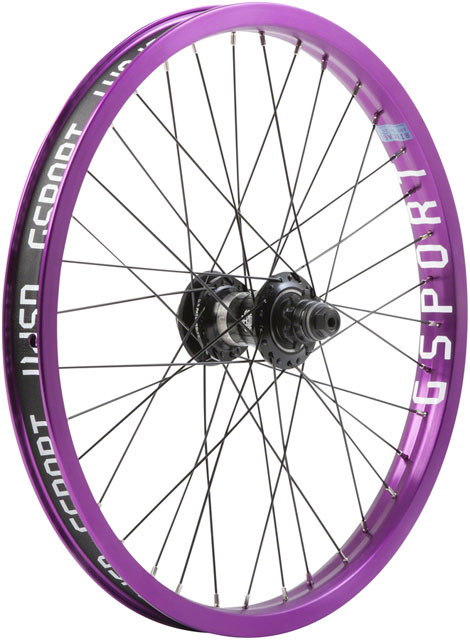 G Sport Elite Rear Wheel - 20", 14 x 110mm, Rim Brake, LSD Freecoaster, Anodized Purple, Clincher