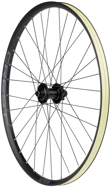 Stan's Crest S2 Front Wheel - 26", QR x 100mm, 6-Bolt, Black, 32H