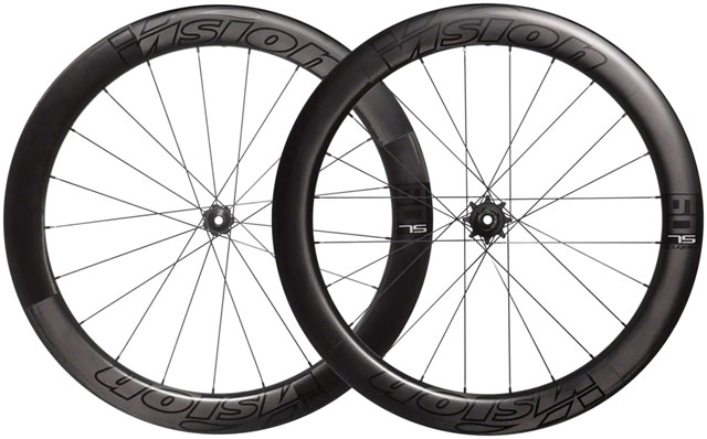 Vision Metron 60 SL TL Disc Wheelset - 700, 12x100mm/12x142mm, Center-Lock, HG 11/12, Black
