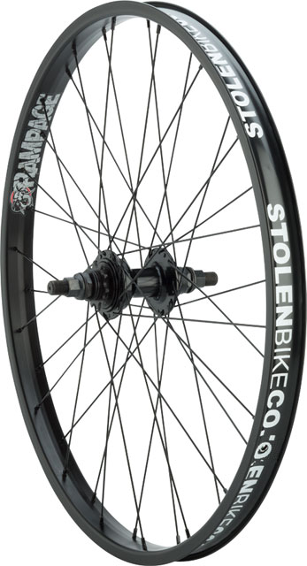 Stolen Rampage Rear Wheel - 24", 14 x 110mm, Rim Brake, Cassette, Black, Clincher