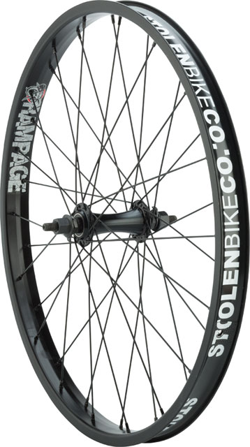 Stolen Rampage Front Wheel - 22", 3/8" x 100mm, Rim Brake, Black, Clincher