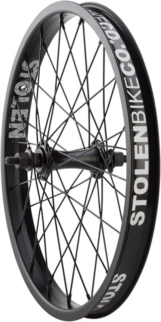 Stolen Rampage Front Wheel - 18", 3/8" x 100mm, Rim Brake, Black, Clincher