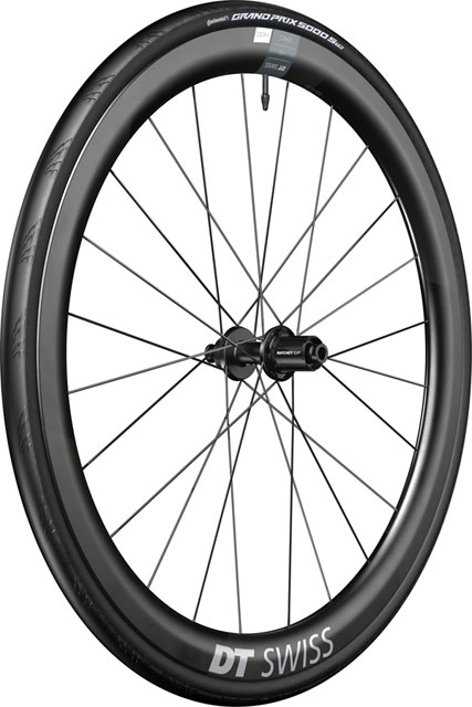 DT Swiss ERC 1400 DiCut 45 Rear Wheel - 700, 12 x 142mm, Center-Lock, HG11 Road/XDR, Ratchet EXP 36, Black, WTS w/Grand Prix 5000 STR Tire