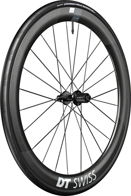 DT Swiss ARC 1400 DiCut 50 Rear Wheel - 700, 12 x 142mm, Center-Lock, HG11 Road/XDR, Ratchet EXP 36, Black, WTS w/Grand Prix 5000 STR Tire