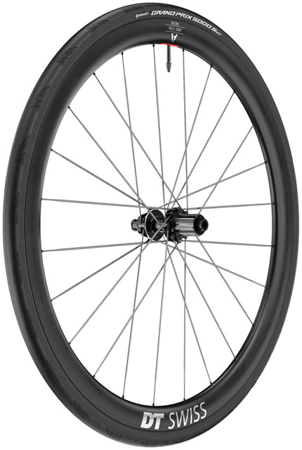 DT Swiss ARC 1100 Spline CS 38 Rear Wheel - 700, 12 x 142mm, Center-Lock, HG11 Road/XDR, Ratchet EXP 36, Black, WTS w/Grand Prix 5000 STR Ti