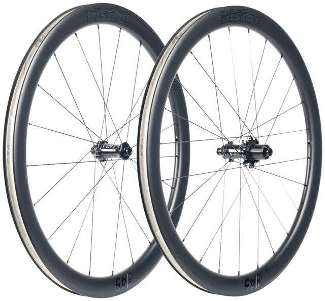Vision SC45 SL Wheelset - 700, 12 x 100mm/12 x 142mm, Center-Lock, HG 11/12, Carbon, Black