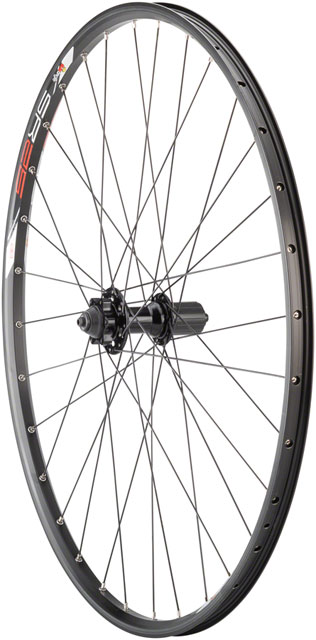 Quality Wheels Value Double Wall Series Disc Rear Wheel - 29", QR x 135mm, 6-Bolt, HG 10, Black, Clincher, 32H