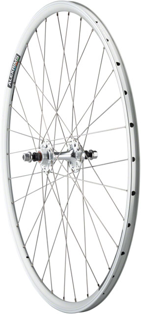 Quality Wheels Value Double Wall Series Track Rear Wheel - 700, 10 x 1 x 120mm, Rim Brake, Fixed/Freewheel, Silver, Clincher, Sealed, 32H