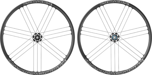 Campagnolo Zonda Wheelset - 700, 12 x 100mm/12 x 142mm, Center-Lock, Black, Clincher