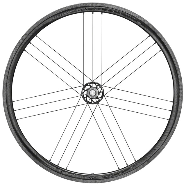 Campagnolo BORA WTO 33 Rear Wheel - 700, QR x 130mm, Rim Brake, 2-Way Fit, Dark Label