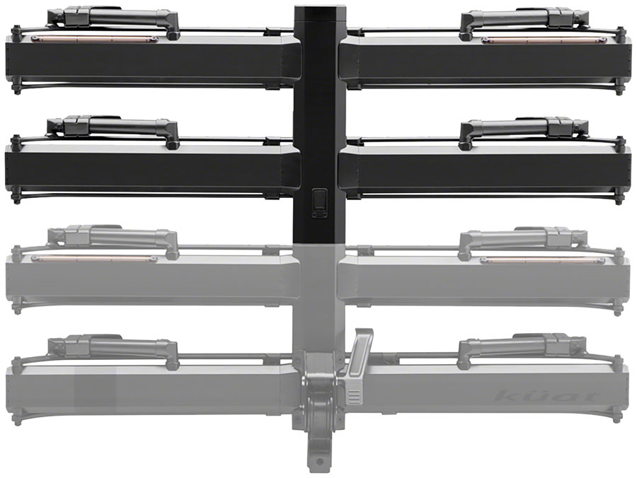 Kuat Piston Pro X Hitch Bike Rack Add-On - 2-Bike, LED Lights with 4-Pin Plug, Kashima Coat, Galaxy Gray