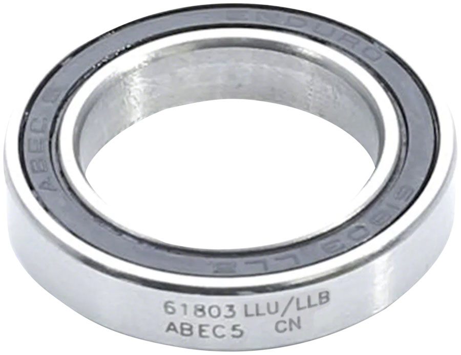 Enduro 61803 LLU/LLB Radial Cartridge Bearing - ABEC-5, CN Clearance, 17mm x 26mm x 5mm