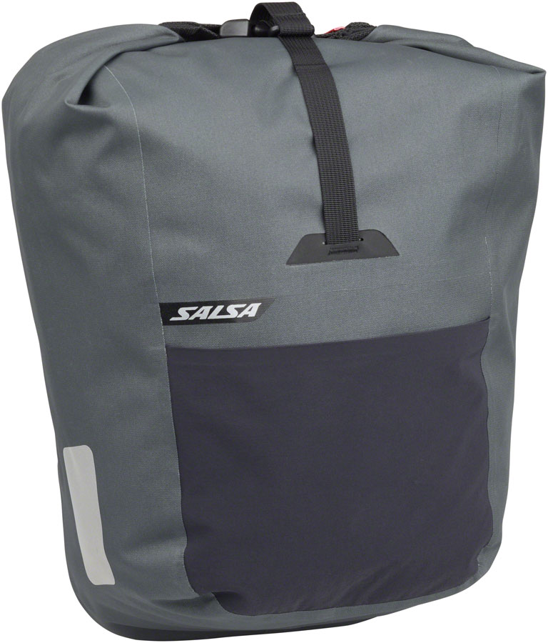 Salsa EXP Series Agave Pannier - 12.5L, Roll-Top, Gray, Each