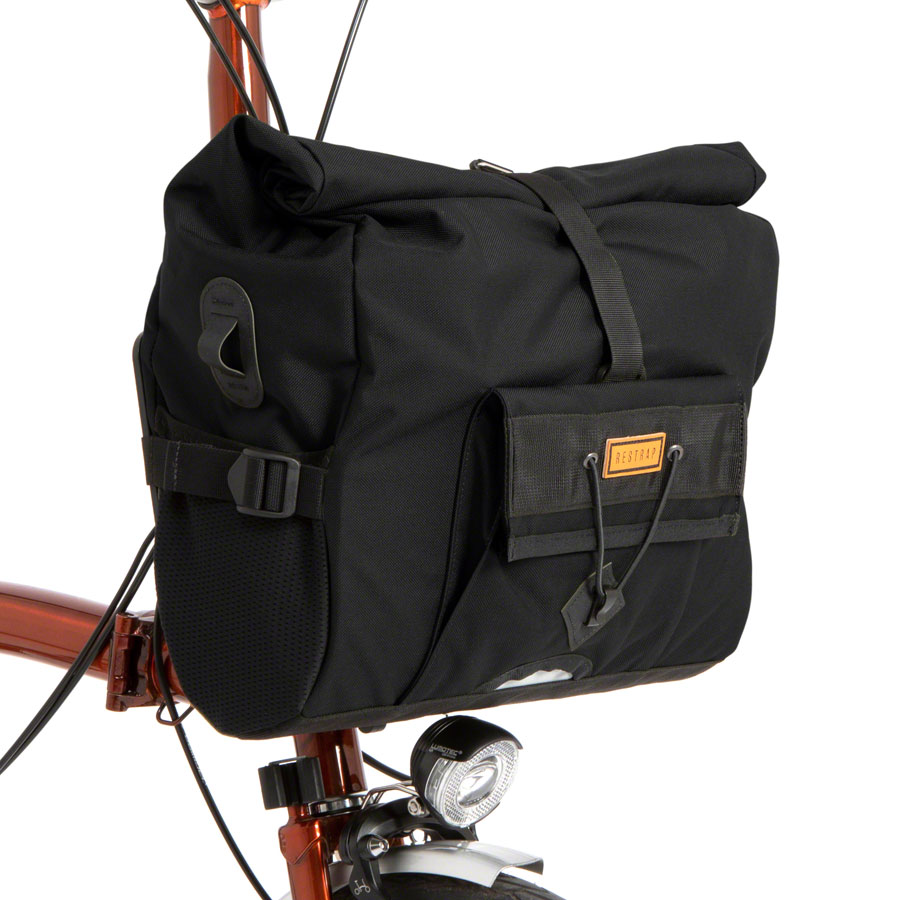 Restrap City Loader Handlebar Bag - Fits Brompton Mount, 20L, Black