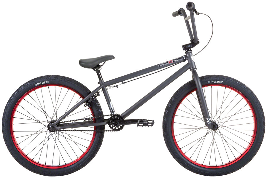 Stolen Saint 24" BMX Bike - 21.75" TT, Gray/Red