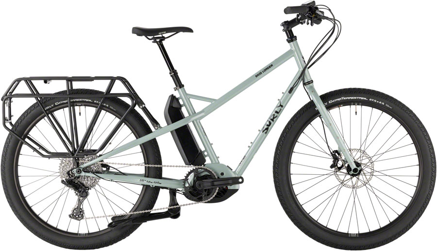 Surly Skid Loader Cargo Ebike - 27.5", Steel, Bathwater Gray, Small