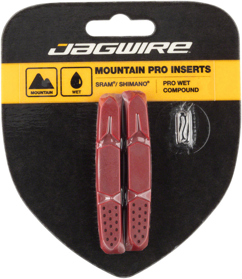 Jagwire Mountain Pro Brake Pad Replacement Insert for Wet Conditions, Red