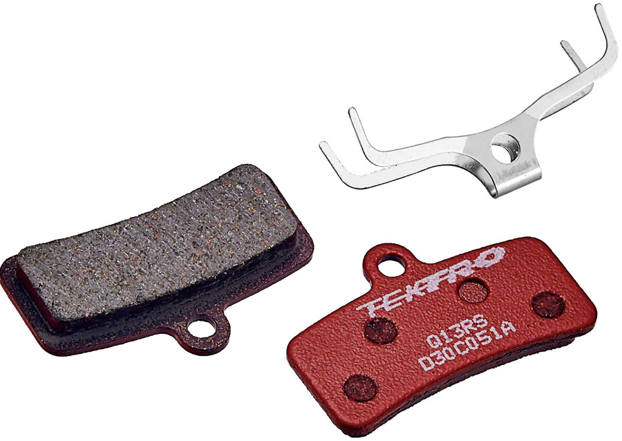 Tektro Q13RS Disc Brake Pad - Overall Balanced Resin Compound, 5mm Thickness, For 4-Piston Brake Caliper