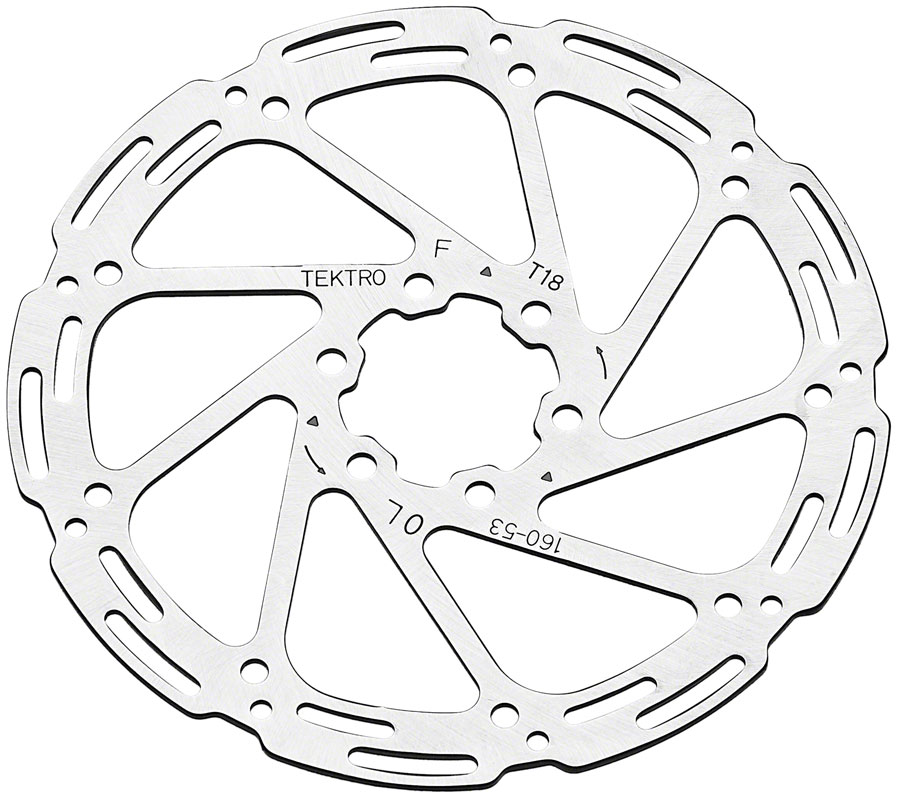 Tektro TR160-53 Disc Rotor - 160mm, 6-Bolt, 1.8mm Thickness, For 4-Piston Calipers