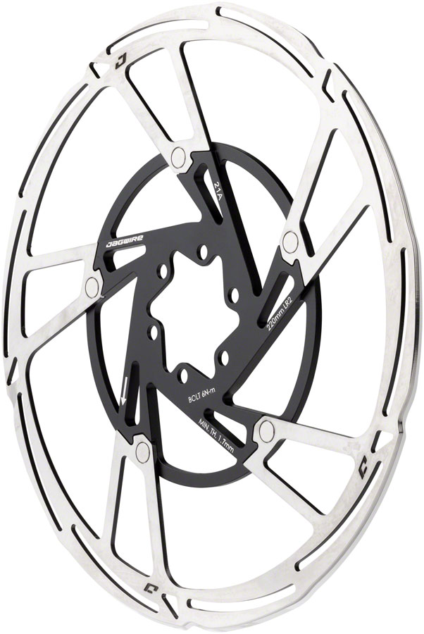 Jagwire Pro LR2 Disc Brake Rotor - 220mm, 6-Bolt, Silver/Black
