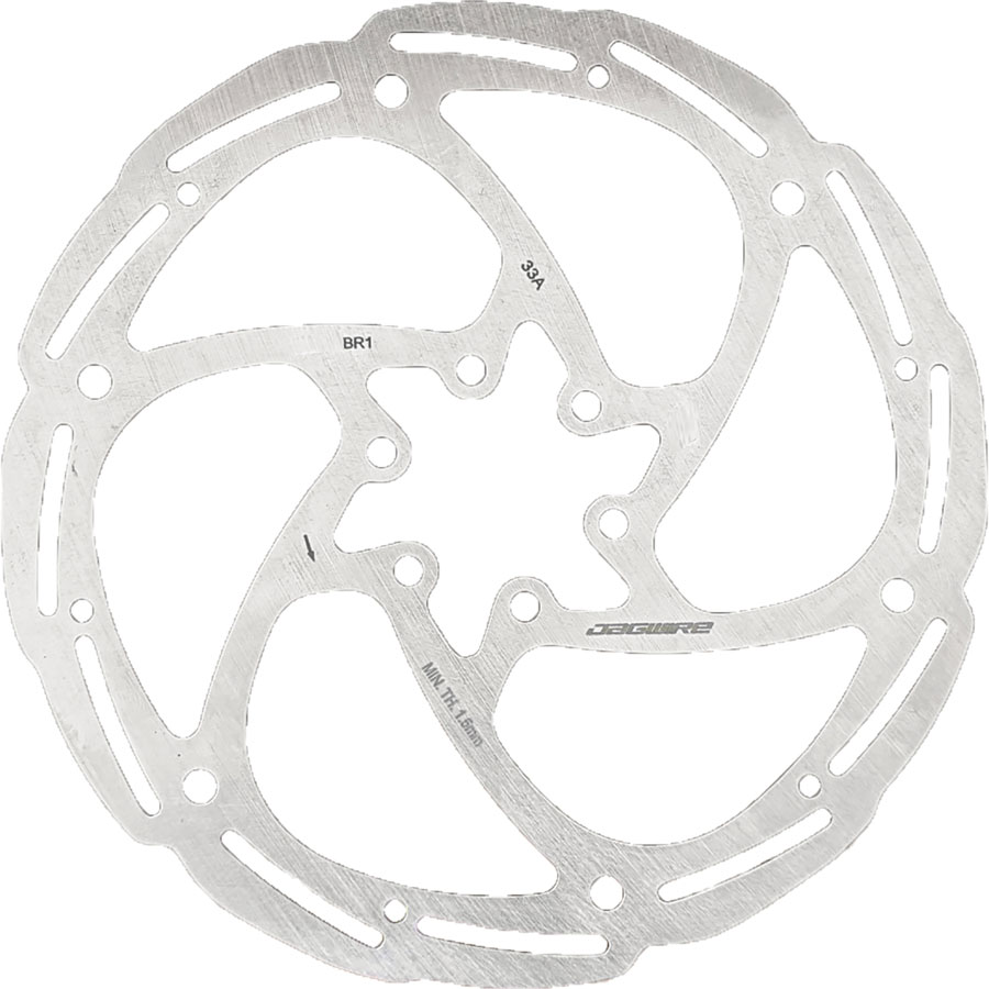 Jagwire Basics BR1 Disc Brake Rotor - 203mm, 6-Bolt, 1.8mm Thickness