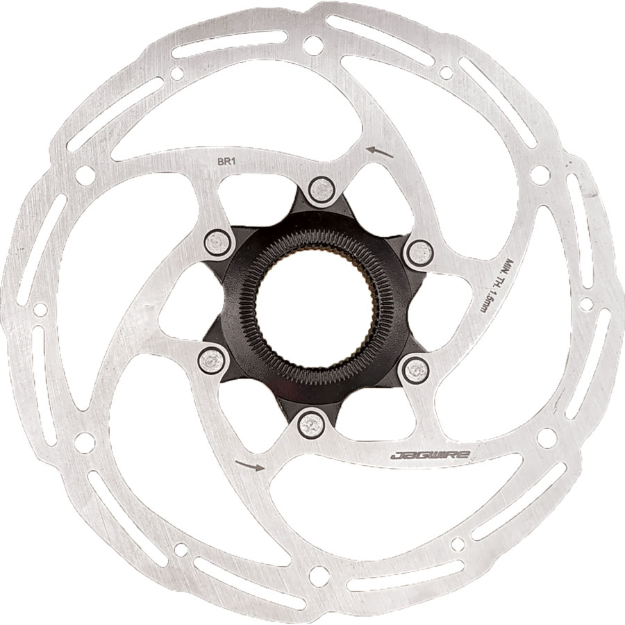Jagwire Basics BR1 Disc Brake Rotor - 203mm, Center Lock, Includes Lockring, 1.8mm Thickness